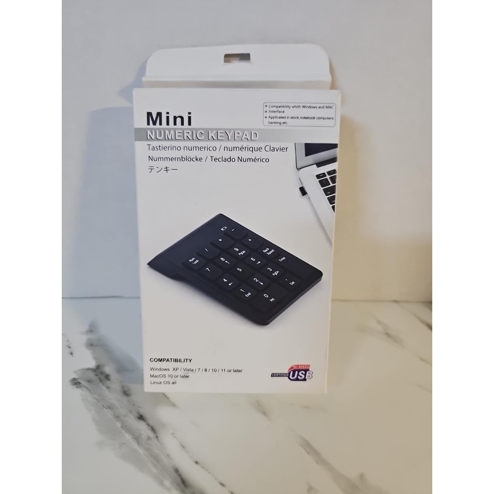 Wireless Numeric Keypad 18 Key 2.4GHz USB Number Pad PC Laptop Tested